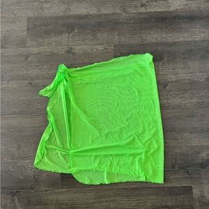Neon Green Women's Swim Cover-Up